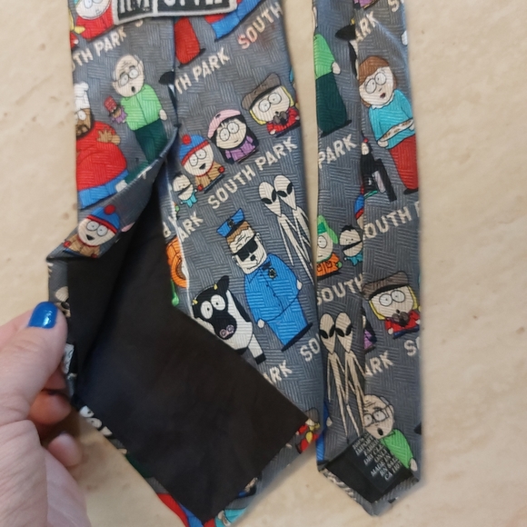 RM Style South Park Cartoon Character Novelty Print Fashion Tie Mens Workwear - Picture 8 of 11